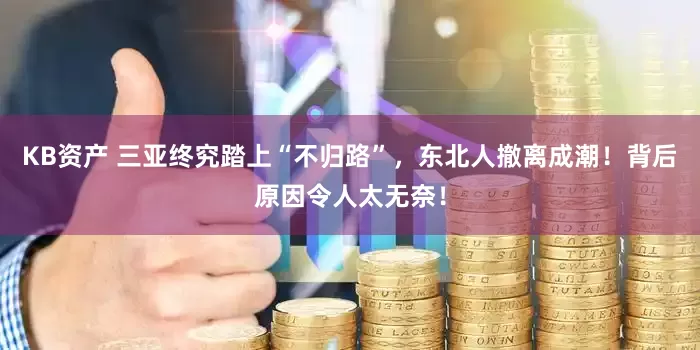 KB资产 三亚终究踏上“不归路”，东北人撤离成潮！背后原因令人太无奈！